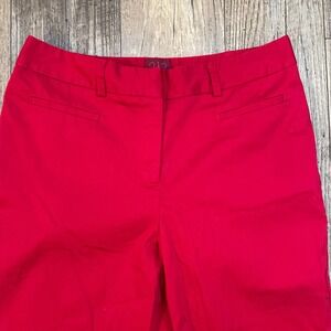 212 Collection Red Capri Pants Natural Fit Women Size 6 Cropped